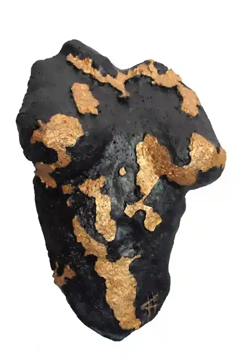 Wall Sculpture female bust, mixed media, modern art.