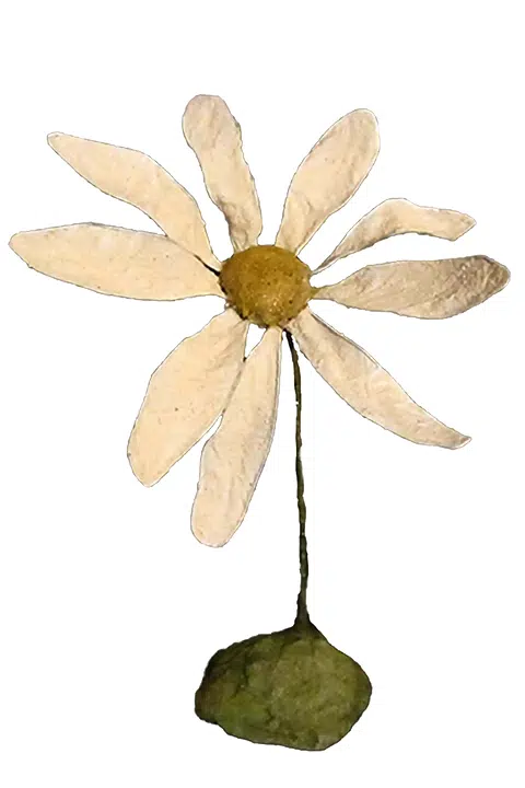 Handmade daisy-shaped sculpture, custom-made