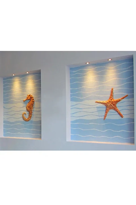 Decorative sculptural composition for a seafood restaurant
