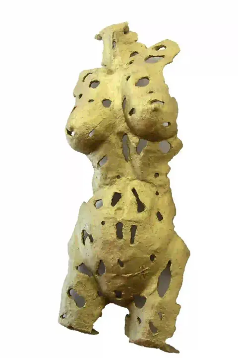 Wall Sculpture female bust of Goddess Aphrodite, life-size, mixed media, modern art.