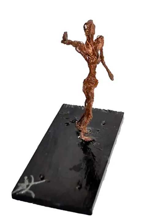 Sculpture, female figure, mixed technique, modern art.