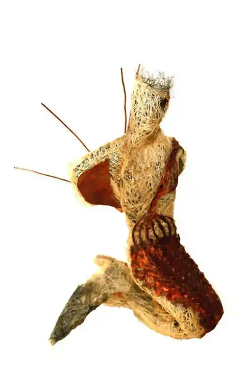 Sculpture of a mermaid, draft for an order, small size, mixed technique, modern art.