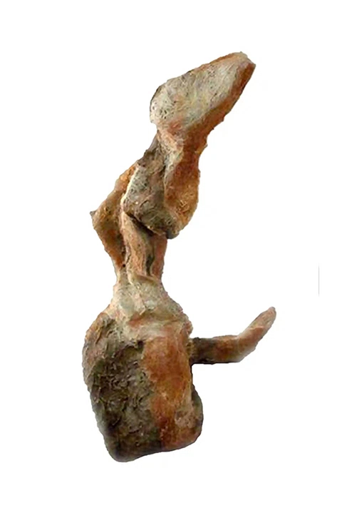 Mermaid sculpture in life size, mixed technique, expressionism.
