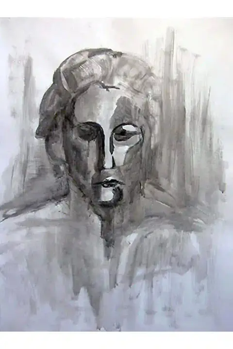 Painting, black and white