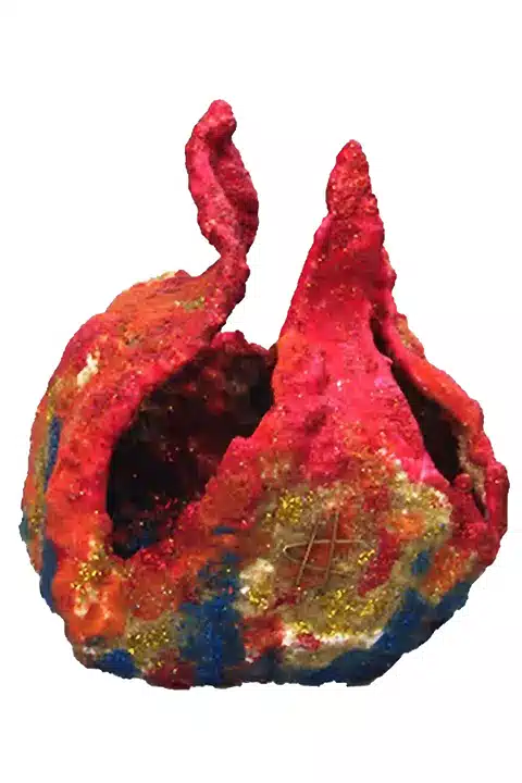 Handmade pomegranate sculpture, symbol of luck, unique design, custom-made