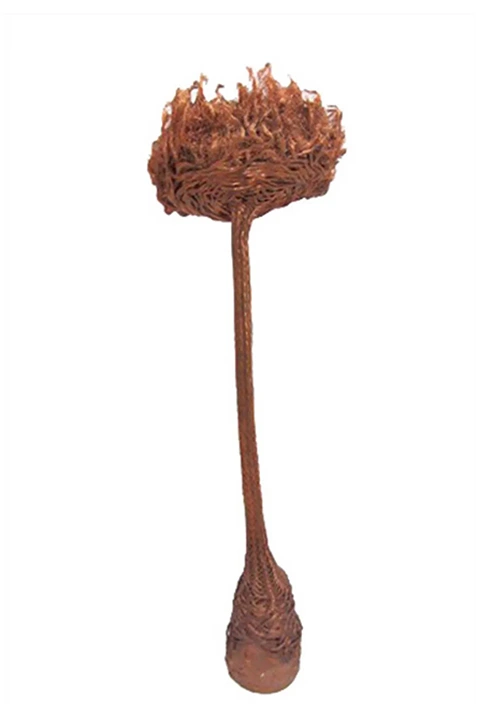 Sculpture of a sunflower, mixed media, expressionist.