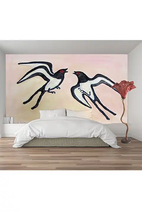 Interior design inspired by the Spring fresco, Minoan civilization, Cretan art and tradition.