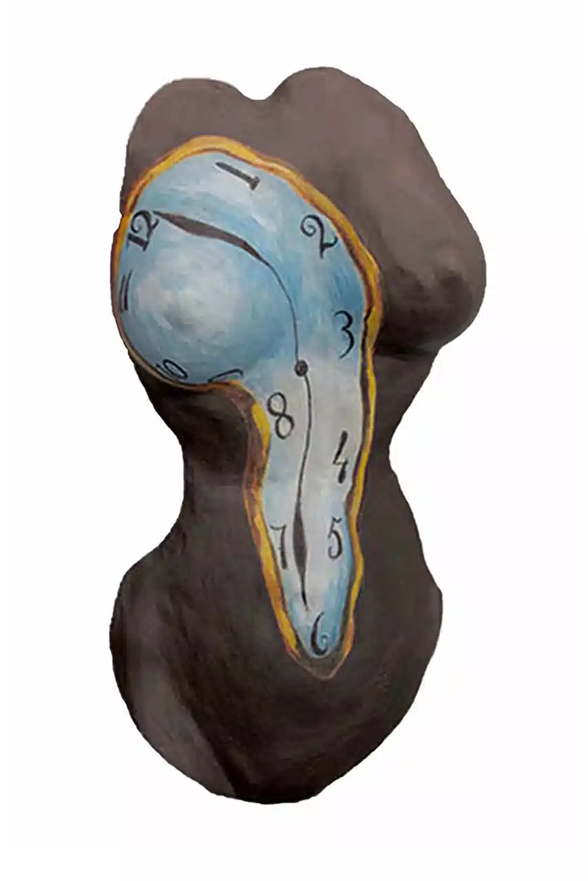 Wall Sculpture female bust of Goddess Aphrodite, life-size, mixed media, modern art.