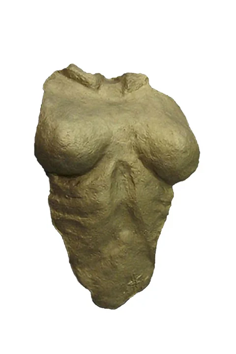Wall Sculpture female bust, mixed media, modern art.