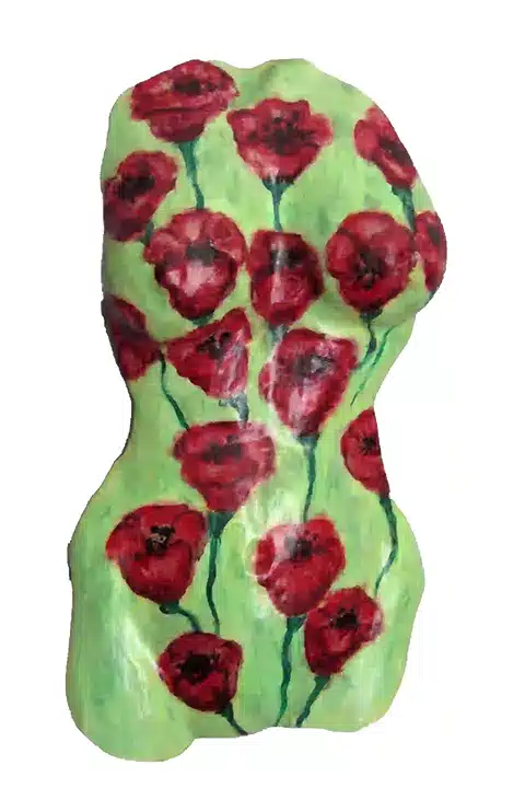 Wall Sculpture female bust of Goddess Aphrodite, life-size, mixed media, modern art.