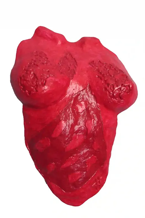 Wall Sculpture female bust, mixed media, modern art.