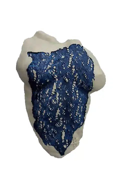 Wall Sculpture female bust, mixed media, modern art.