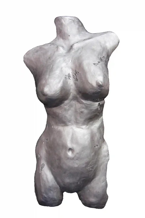 Wall Sculpture female bust of Goddess Aphrodite, life-size, mixed media, modern art.